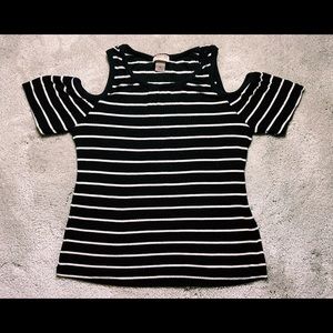 Black and White Off Shoulder